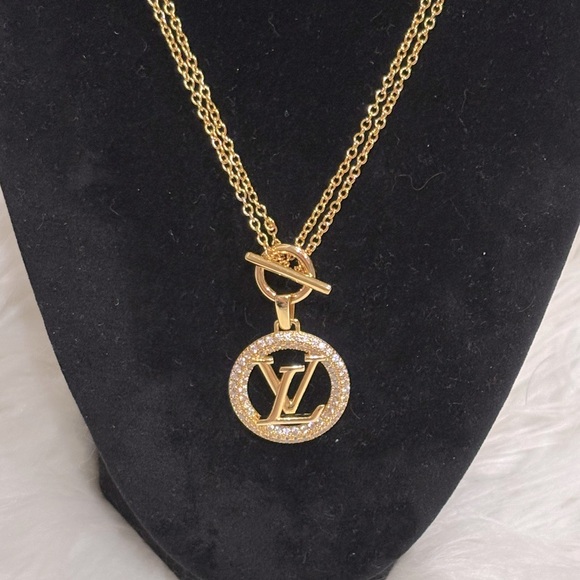 Louis Vuitton Stamped Zipper Pull on Branded Necklace - Picture 1 of 6